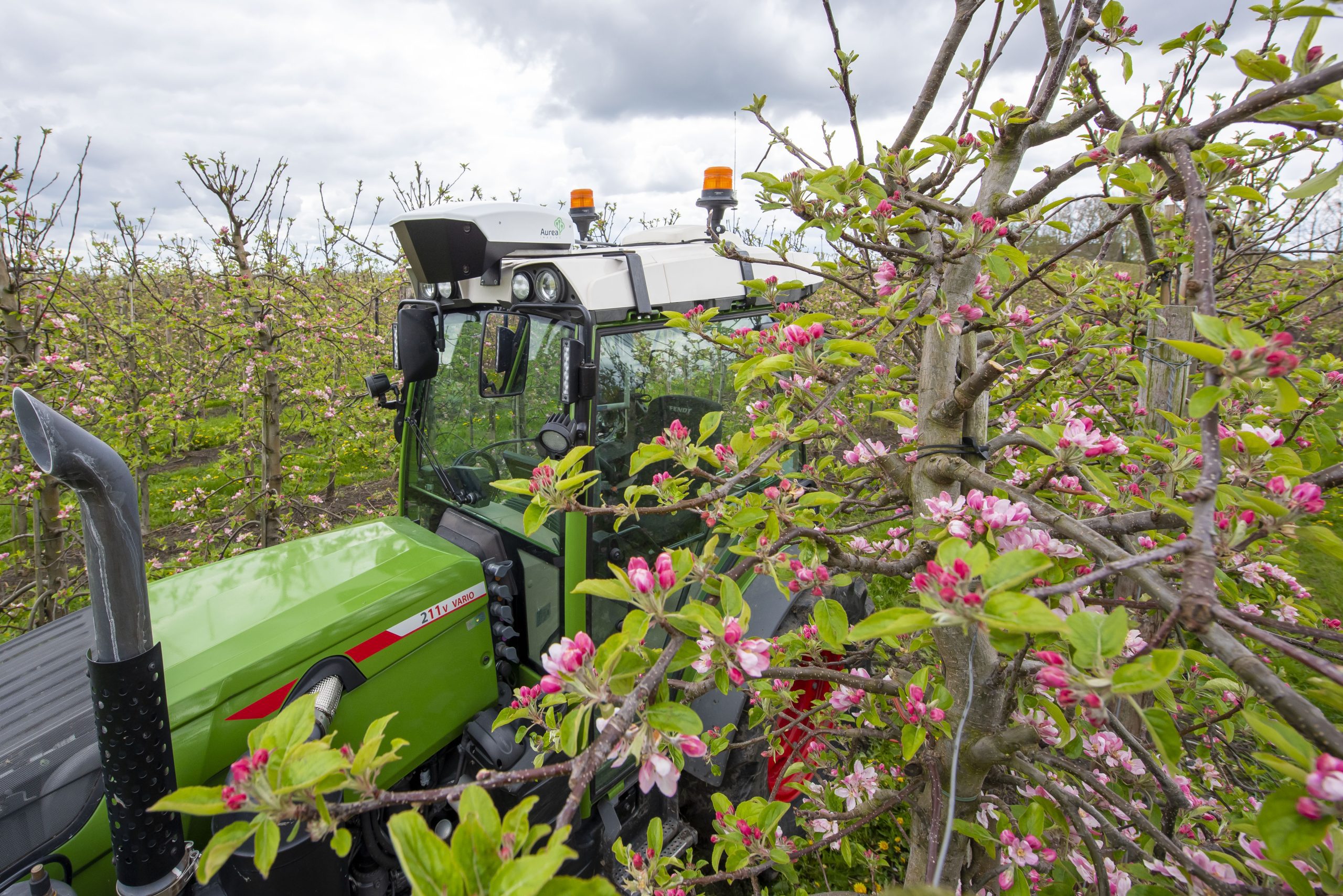 Tractor with a mounted TMS